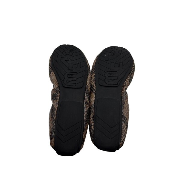 Me Too Womens Snake Print Ballet Flats Size 7.5 With Metal Accents - Picture 10 of 11
